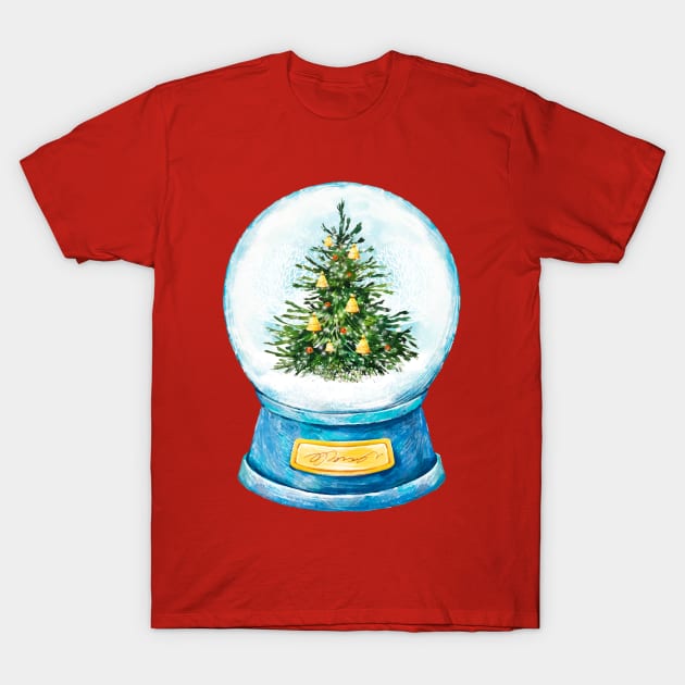 Snowball Blue T-Shirt by Mako Design 